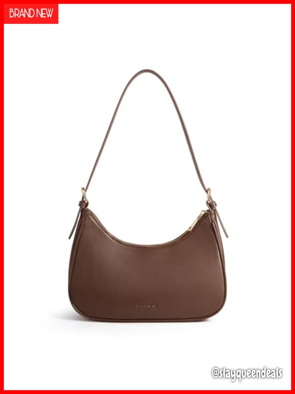 Women's Vegan Leather Shoulder Bag Small Hobo Handbag with Adjustable Strap